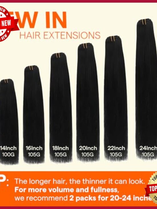 18 Inch Remy Human Hair Extensions 105g Double Weft Sew In